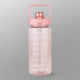 2L Large Portable Straw Water Bottle for Sports & Travel