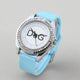 Quartz Watch with Leather Strap & Rhinestone Dial