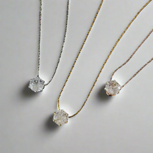 Stainless Steel Zircon Clavicle Chain Necklace