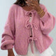 Women's Tie Front Bow Cardigan