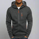 Men's Slim Fit Zipper Hoodie Sweatshirt - Casual Sportswear Jacket