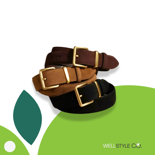 Suede Cowhide Leather Belt